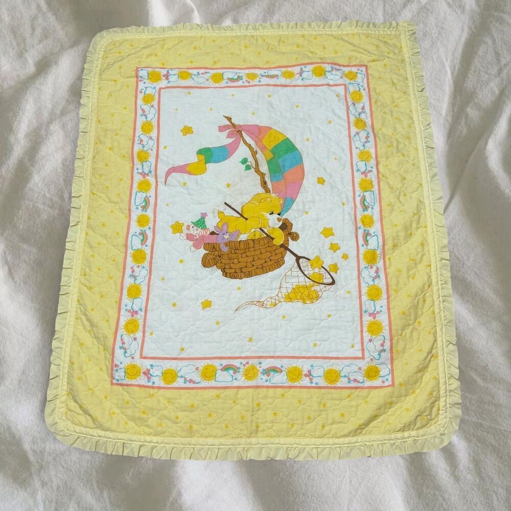 Vintage Care Bear Baby Pastel Kids Y2K Character Quilt